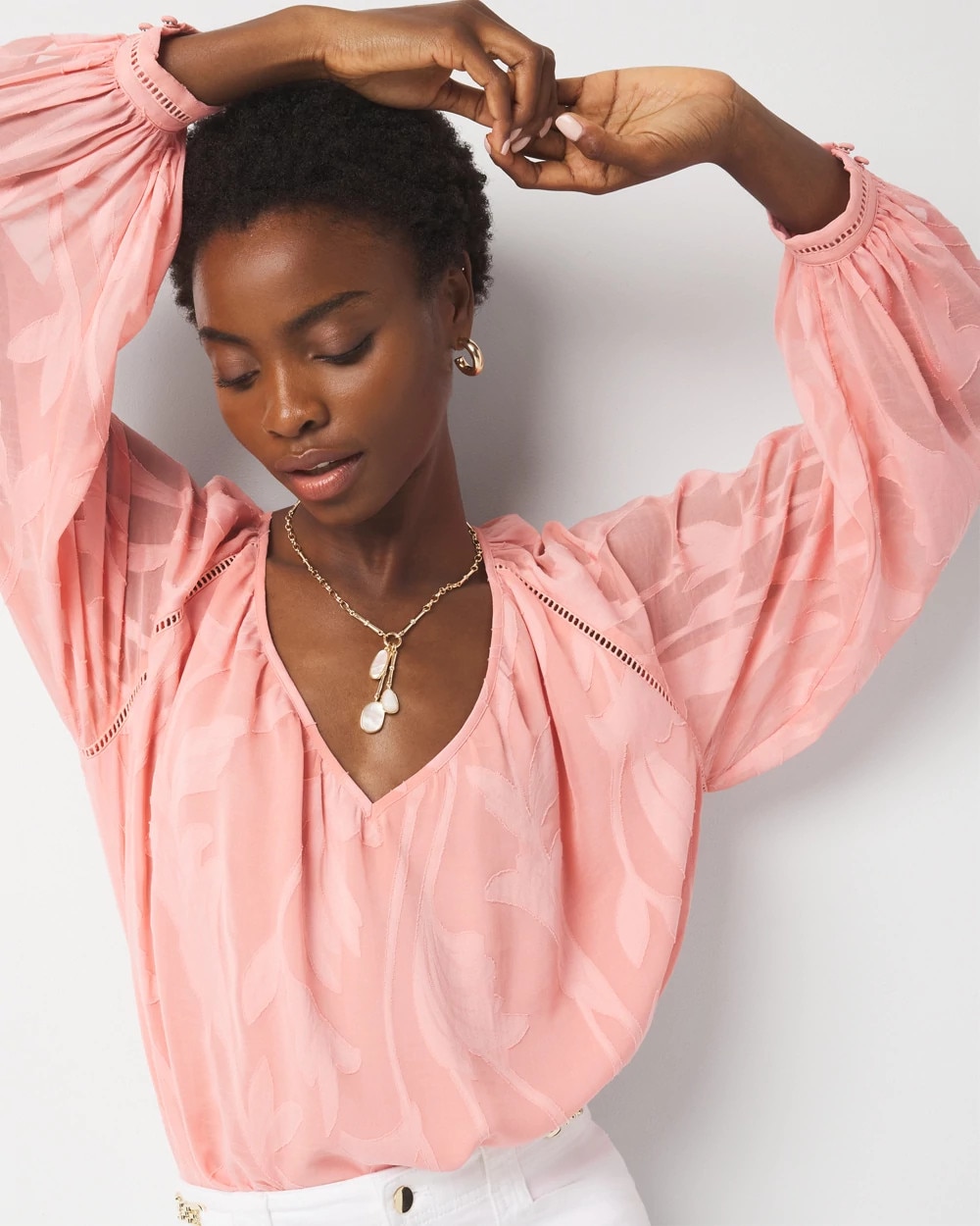 【専用出品】ameri UND WAIST BLOUSING BLOUSE Ameri（アメリ）の「UND WAIST BLOUSING BLOUSE（シャツ/ブラウス
